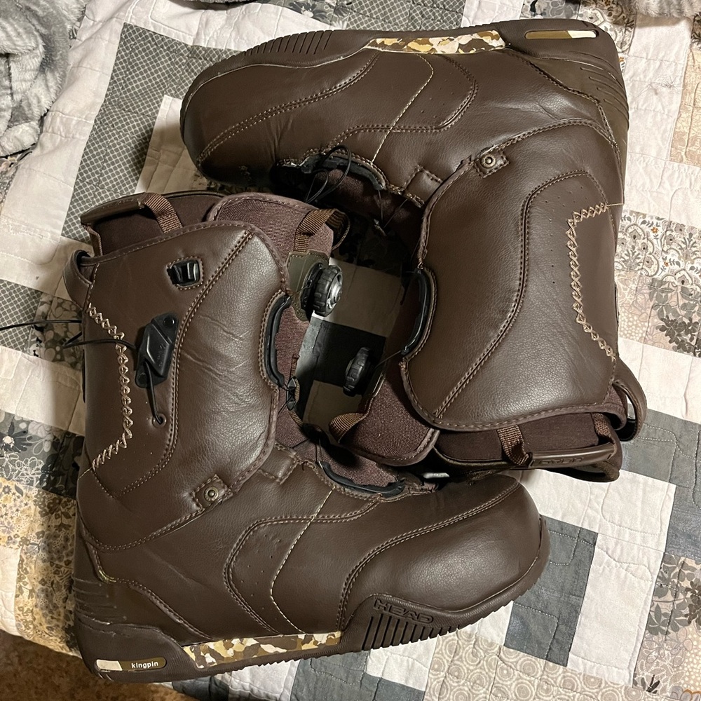 Head Boa snowboard boots, brown, men’s size 12
